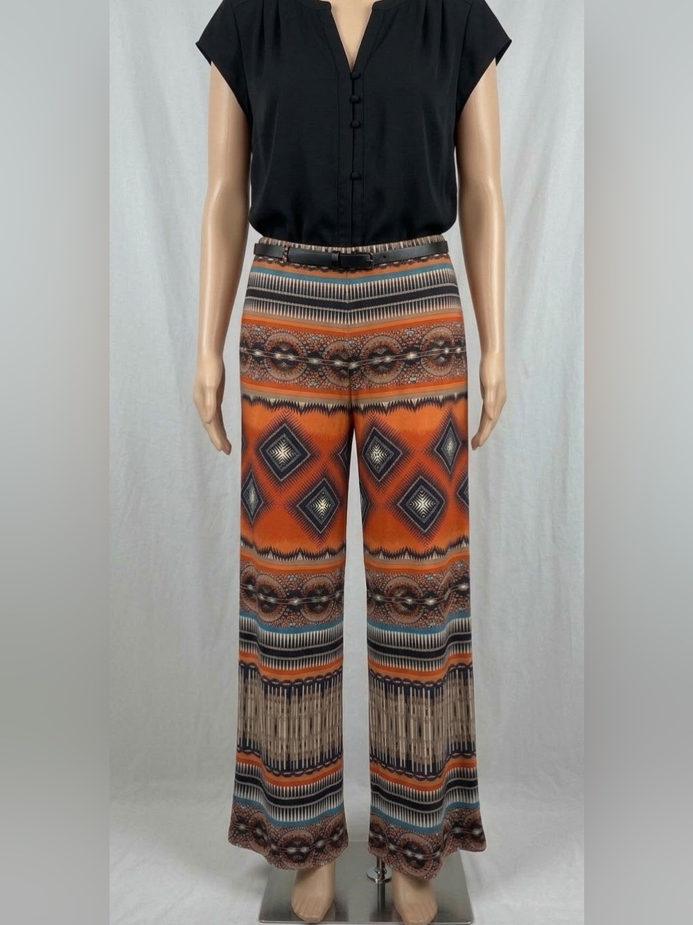 Melissa Paige Petite Palazzo Wide Leg Pants NWT Geometric Print